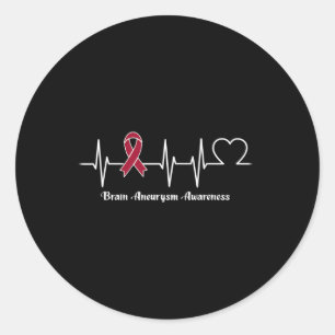 Brain Aneurysm Warrior  Classic Round Sticker