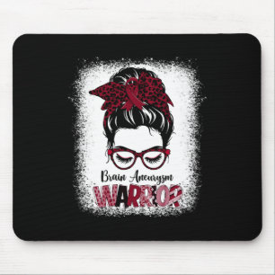 Brain Aneurysm Warrior Month Burgundy Ribbon Mouse Pad