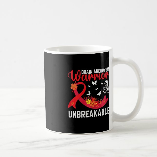 Brain Aneurysm Warrior Unbreakable Surgery Awarene Coffee Mug (Right)