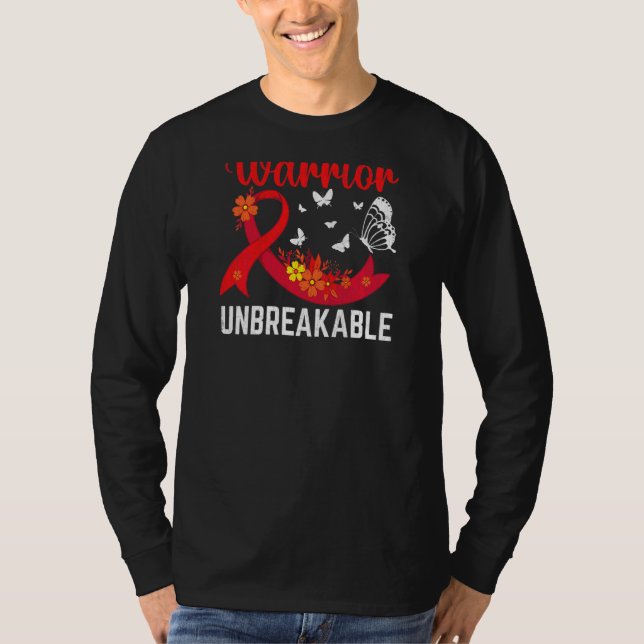 Brain Aneurysm Warrior Unbreakable Surgery Awarene T-Shirt (Front)