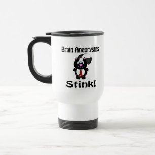 Brain Aneurysms Stink Skunk Awareness Design Travel Mug