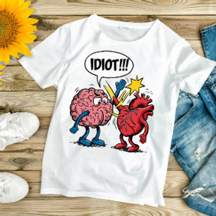Brain Arguing with Heart T-Shirt – Fun Emotional 