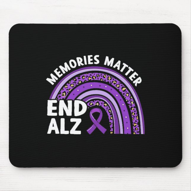 Brain Awareness Memories Problem Purple Rainbow  Mouse Pad (Front)