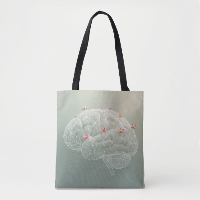 Brain Botanical Creativity Tote Bag (Front)