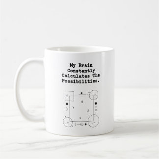 Brain Calculates Possibilities | Math Thinker Coffee Mug