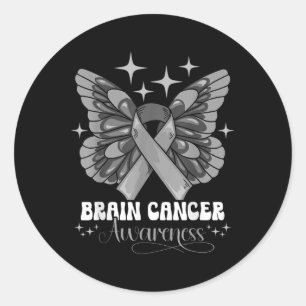 Brain Cancer Awareness _2  Classic Round Sticker