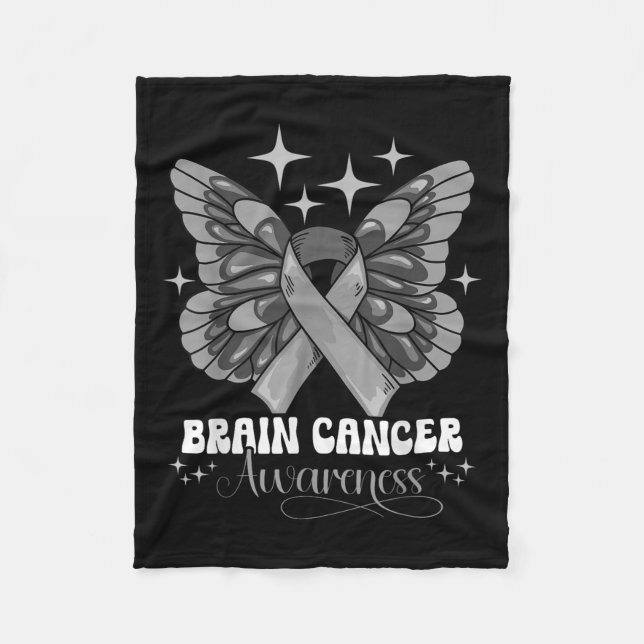 Brain Cancer Awareness _2  Fleece Blanket (Front)