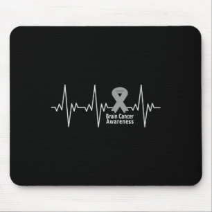 Brain Cancer Awareness Heartbeat World Brain Tumor Mouse Pad