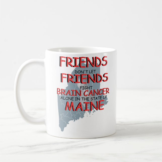Brain Cancer Awareness in Maine Coffee Mug (Left)