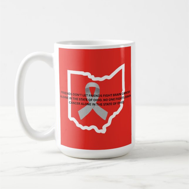 Brain Cancer Awareness in Ohio Coffee Mug (Left)