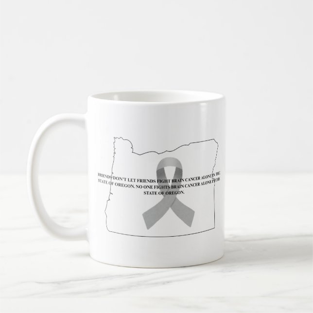 Brain Cancer Awareness in Oregon  Coffee Mug (Left)