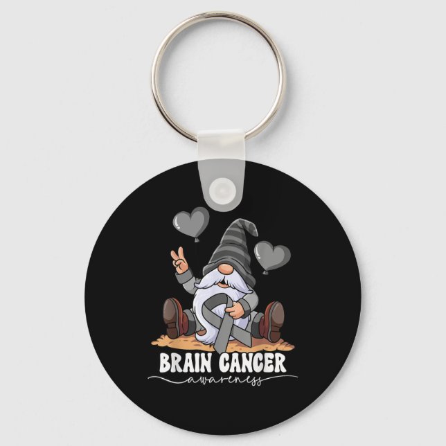 Brain Cancer Awareness  Key Ring (Front)