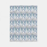 Brain Cancer Awareness Ribbon Fleece Chemo Blanket