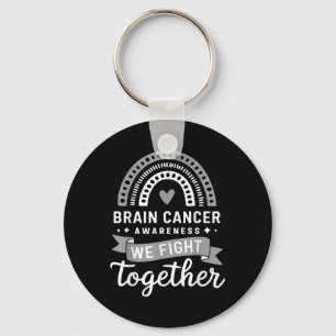 Brain Cancer Awareness We Fight Together Brain Can Key Ring