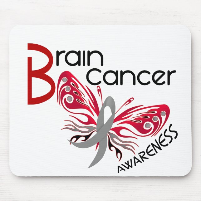 Brain Cancer BUTTERFLY 3 Mouse Pad (Front)