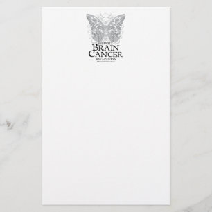 Brain Cancer Butterfly Stationery