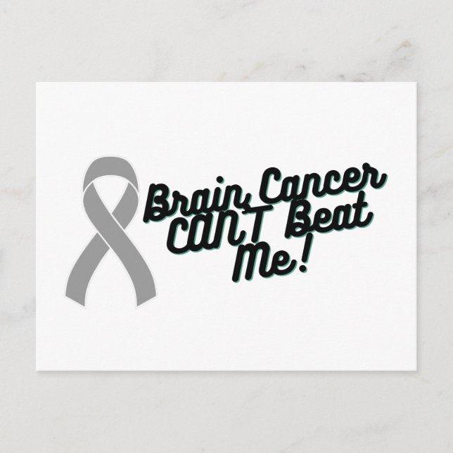 Brain Cancer CAN'T Beat Me  Postcard (Front)