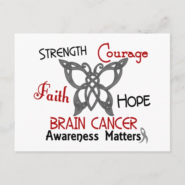 Brain Cancer Celtic Butterfly 3 Postcard (Front)
