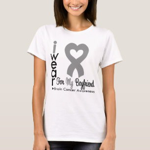 Brain Cancer Heart Ribbon For My Boyfriend T-Shirt