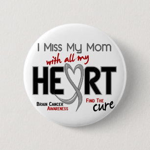 Brain Cancer I MISS MY MOM 6 Cm Round Badge