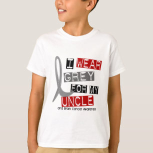 BRAIN CANCER I Wear Grey For My Uncle 37 T-Shirt
