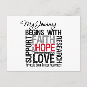 Brain Cancer My Journey Begins With FAITH Postcard
