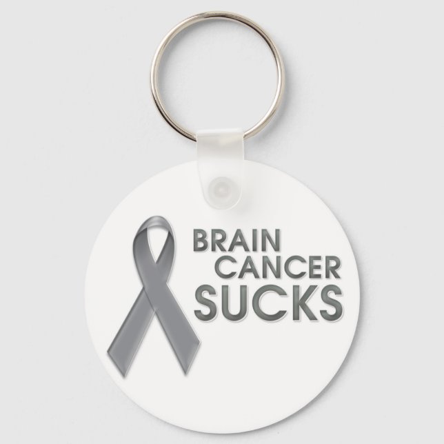 Brain Cancer Sucks Keychain (Front)