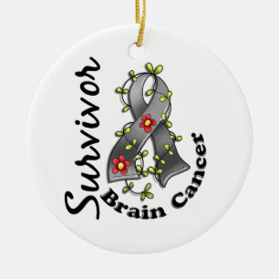 Brain Cancer Survivor 15 Ceramic Tree Decoration