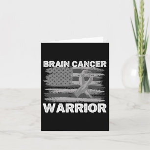 Brain Cancer Warrior Dad Men Usa Flag Brain Cancer Card