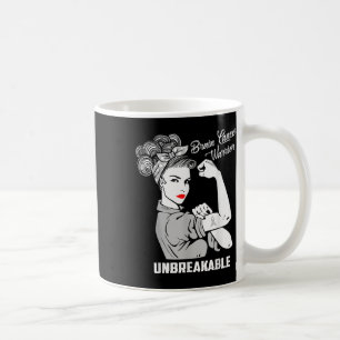 Brain Cancer Warrior Unbreakable Awareness Gift Coffee Mug