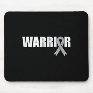 Brain Cancer Warrior - World Cancer Day Ribbon Mouse Pad