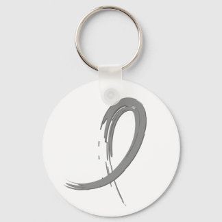 Brain Cancer's Grey Ribbon A4 Key Ring