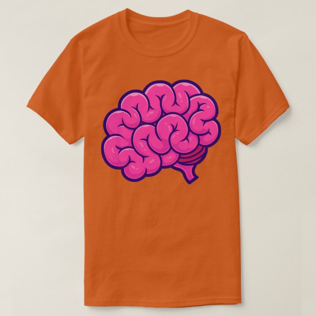 Brain Cartoon Illustration1 T-Shirt (Design Front)