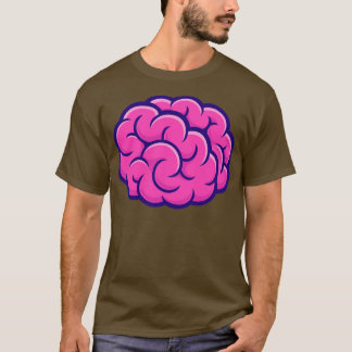 Brain Cartoon Illustration T-Shirt