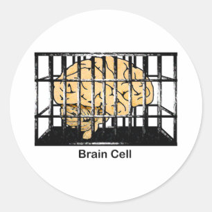 Brain Cell Classic Round Sticker
