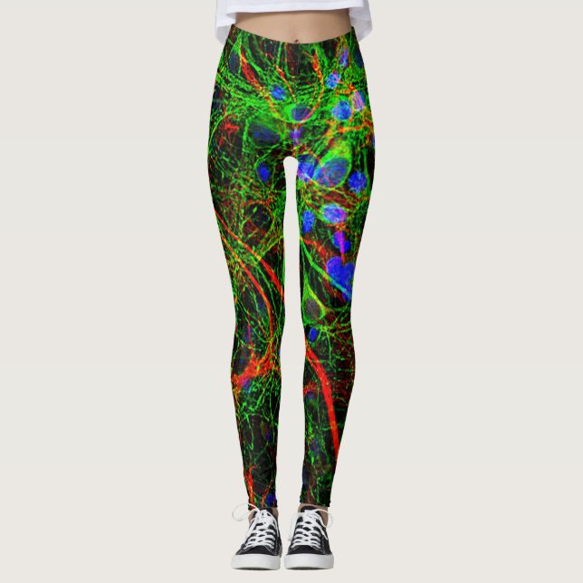 Brain Cell Under the 'Scope Leggings (Front)