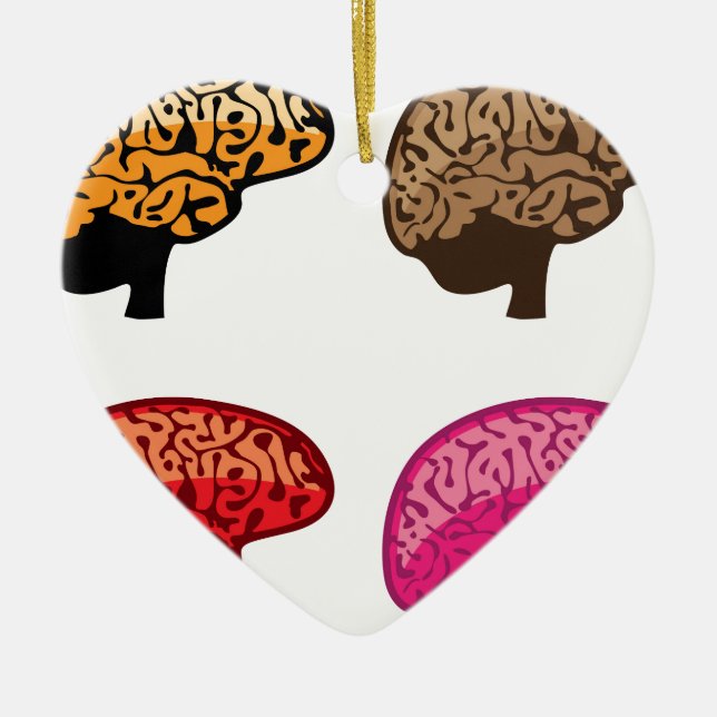 Brain Ceramic Tree Decoration (Front)