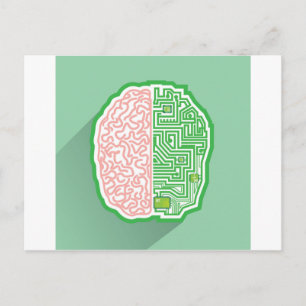 Brain Circuit vector Postcard