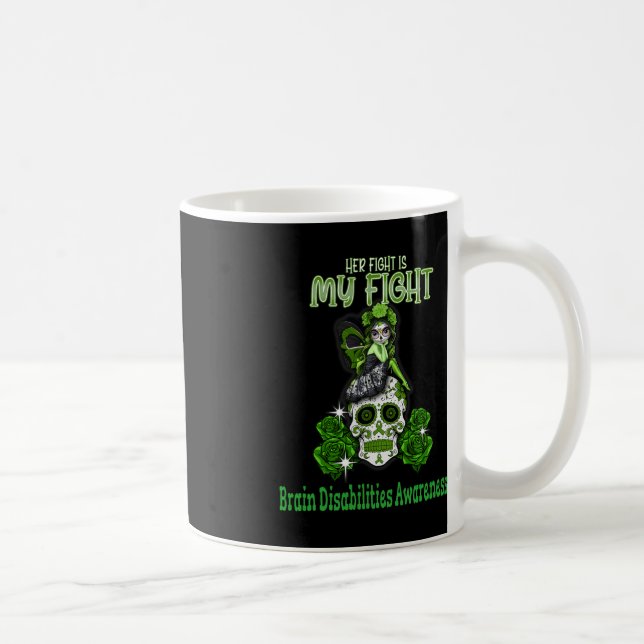 Brain Disabilities Awareness Her Fight Is My Fight Coffee Mug (Right)