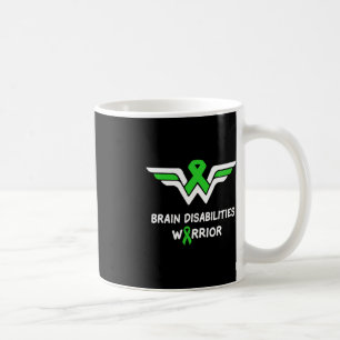 Brain Disabilities Awareness Warrior Green Ribbon Coffee Mug