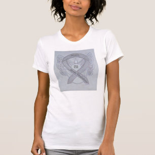 Brain Disabilities Silver Awareness Ribbon Shirt