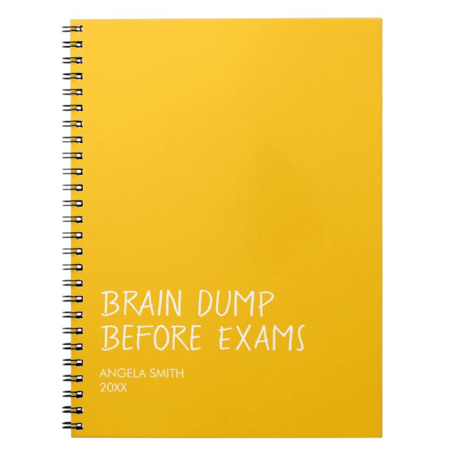 Brain Dump Before Exams – Funny Student Notebook,  Notebook (Front)