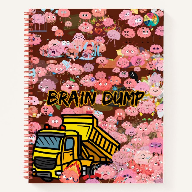 Brain Dump Funny Journal Diary Notebook (Front)