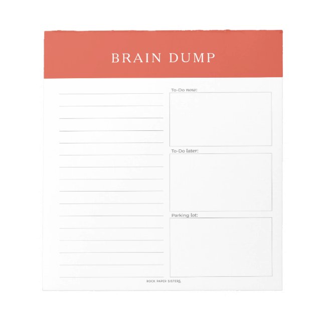 Brain Dump Notepad (Front)