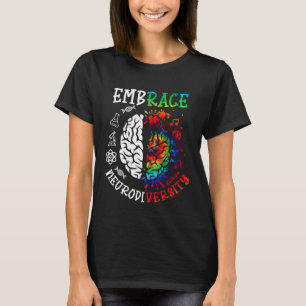 Brain Embrace Neurodiversity Autism Awareness Mont T-Shirt