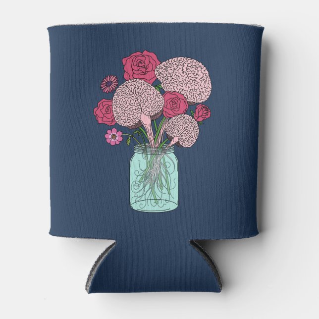 Brain Flower Bouquet Can Cooler (Front)