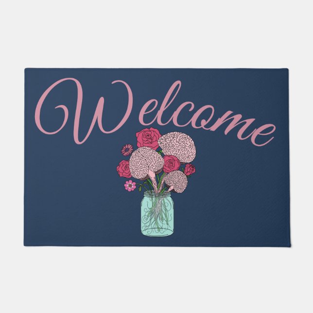 Brain Flower Bouquet Doormat (Front)