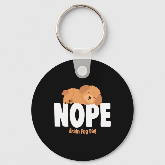 Brain Fog Day Lupus Awareness Fibromyalgia Fibro  Key Ring (Front)
