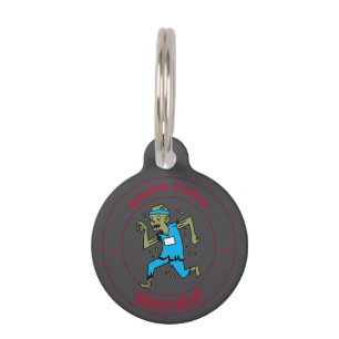 Brain Food Specialist zombie brain Pet Tag