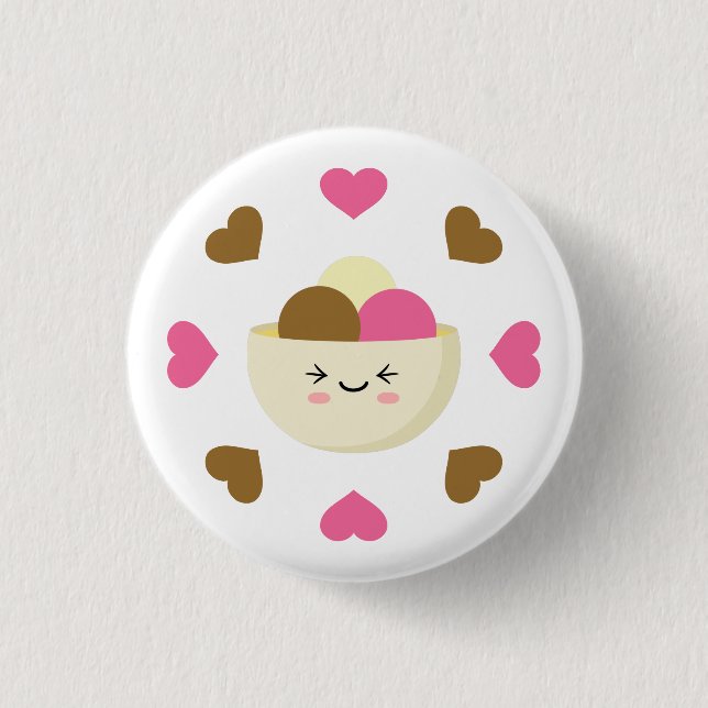 Brain Freeze 3 Cm Round Badge (Front)